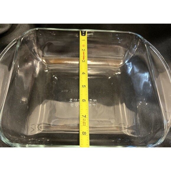 VTG Anchor Hocking 2Qt Baking Dish Clear Glass 8.5”X8.5”X2” Square NEVER USE USA - Picture 11 of 14